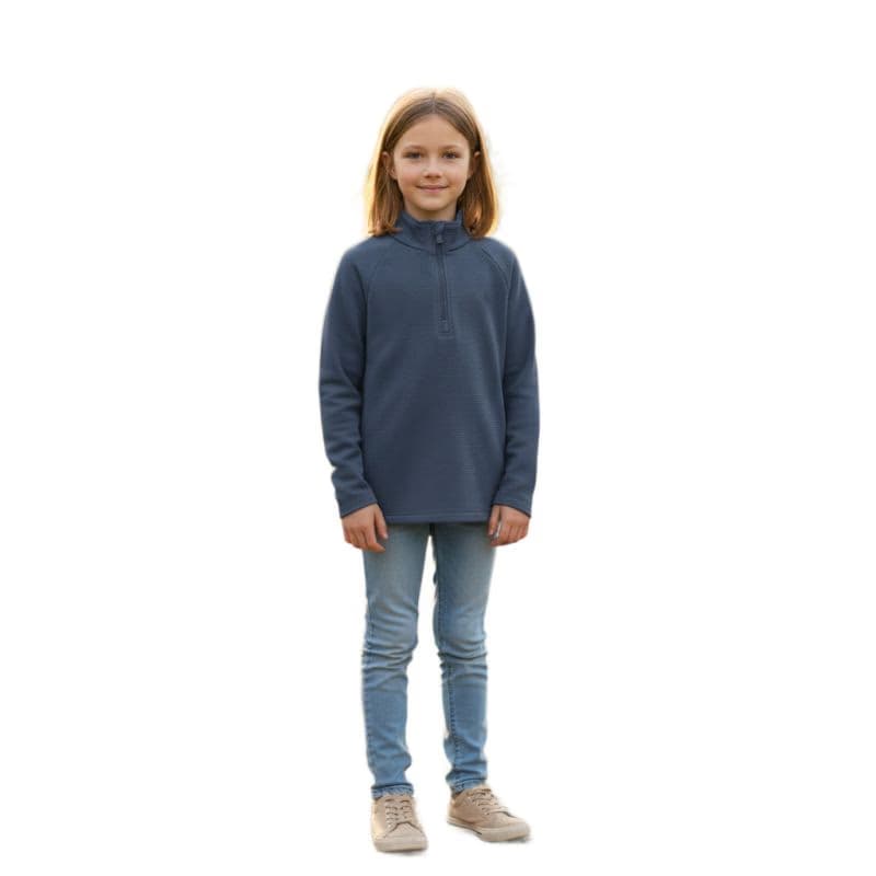 Detská lyžiarska mikina s 1 2 zipsom COLOR KIDS Fleece Pulli - Stretch-7842-Stormy Weather 3