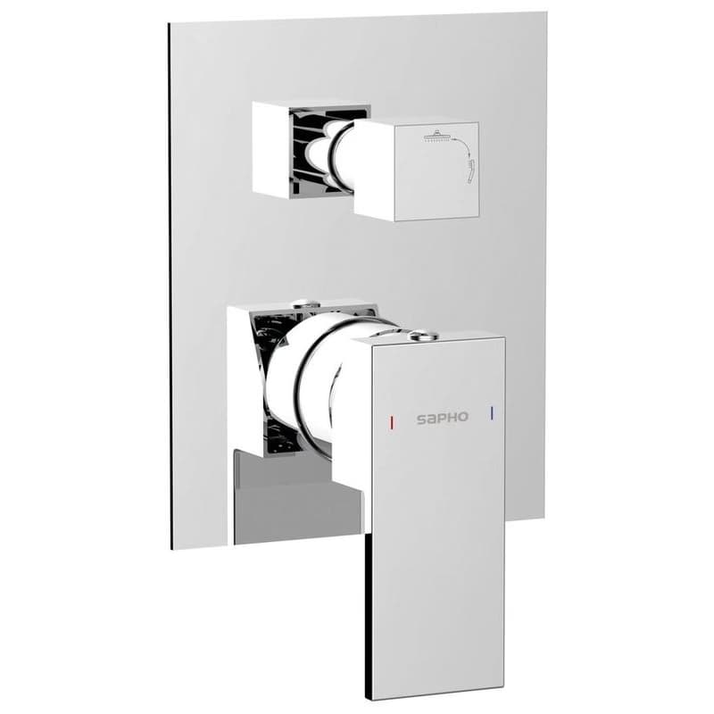 SAPHO - CUBEMIX podomietková sprchová batéria, 2 výstupy, chróm CM042 1