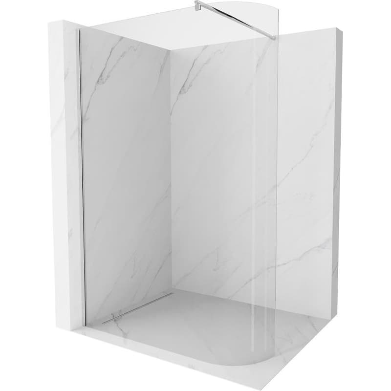 MEXEN/S - Kioto Sprchová zástena WALK-IN zaoblená 100 x 200, transparent 8 mm, chróm 800-100-101-01-06