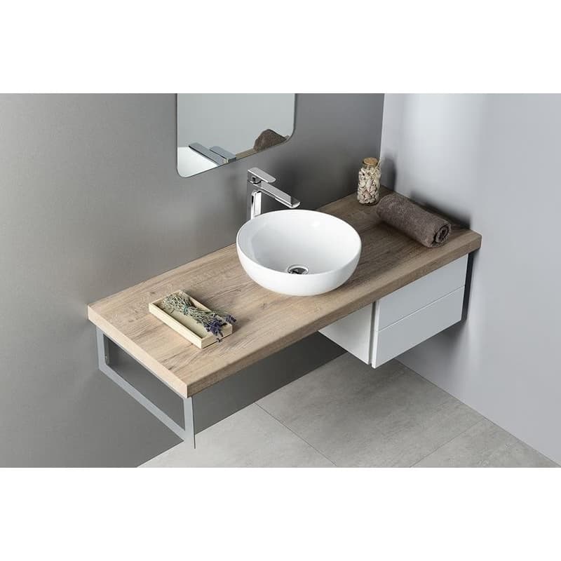 SAPHO - RONDANE keramické umývadlo, priemer 41cm, na dosku, biela AR435 4