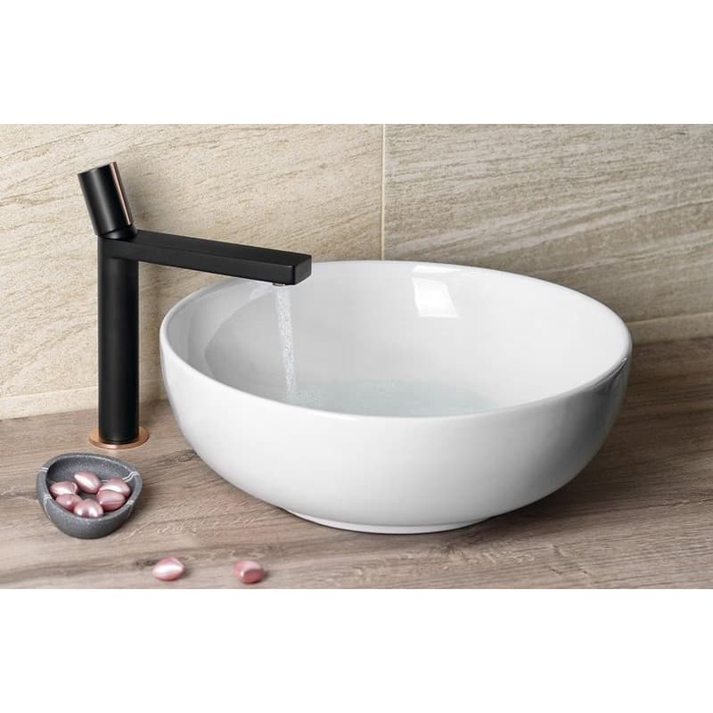 SAPHO - RONDANE keramické umývadlo, priemer 41cm, na dosku, biela AR435 5