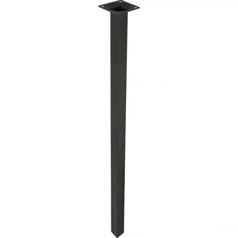 Štvorcová nábytková noha 80 cm čierna