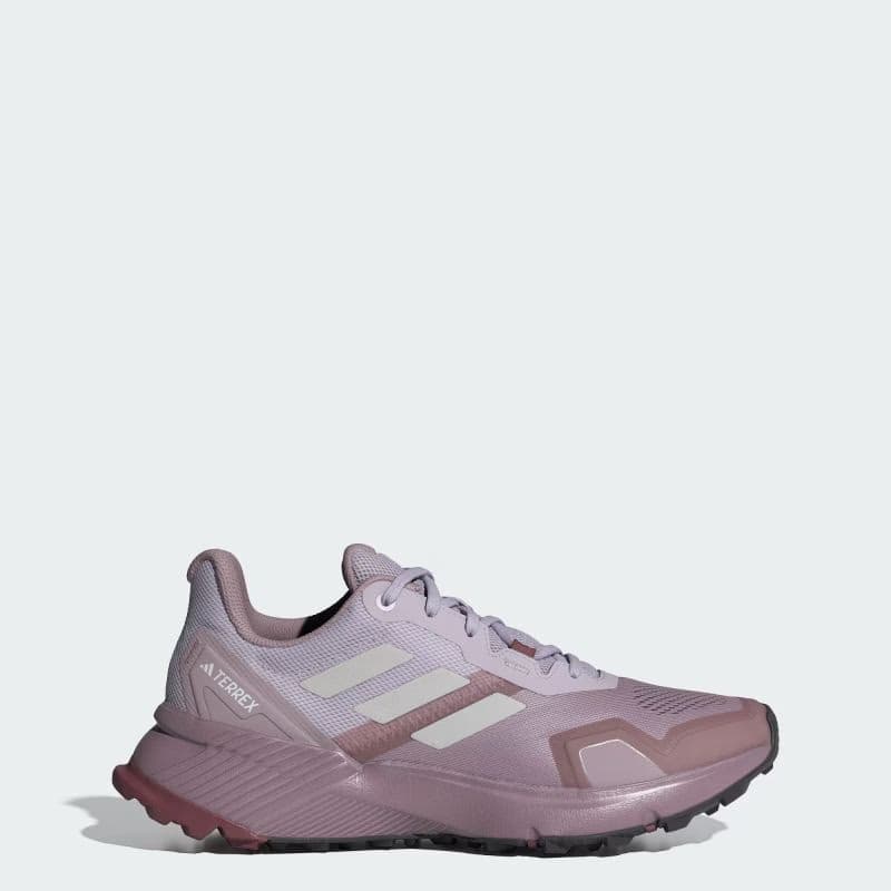 Dámska bežecká trailová obuv ADIDAS Terrex Soulstride W preloved fig grey one burgundy 2
