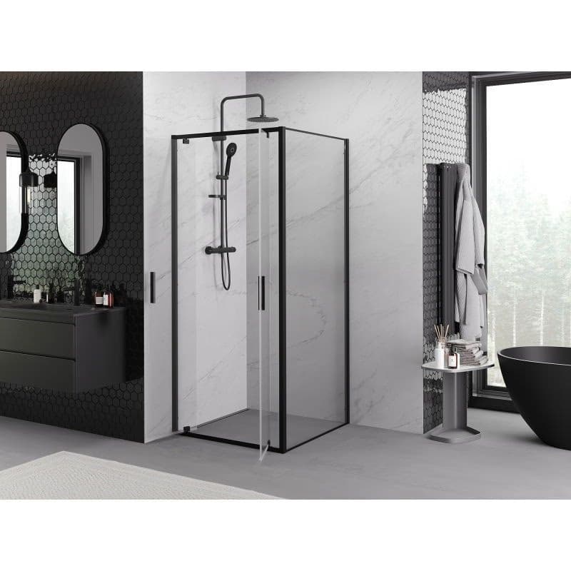 MEXEN/S - Exo sprchovací kút dvere krídlové 100 x 100, transparent, čierna 8182-100-100-70-00 3