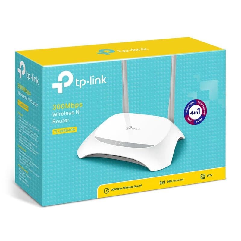 TP-Link TL-WR840N 300Mbps Wireless N Router/AP/extender/WISP, 5x10/100 RJ45 4