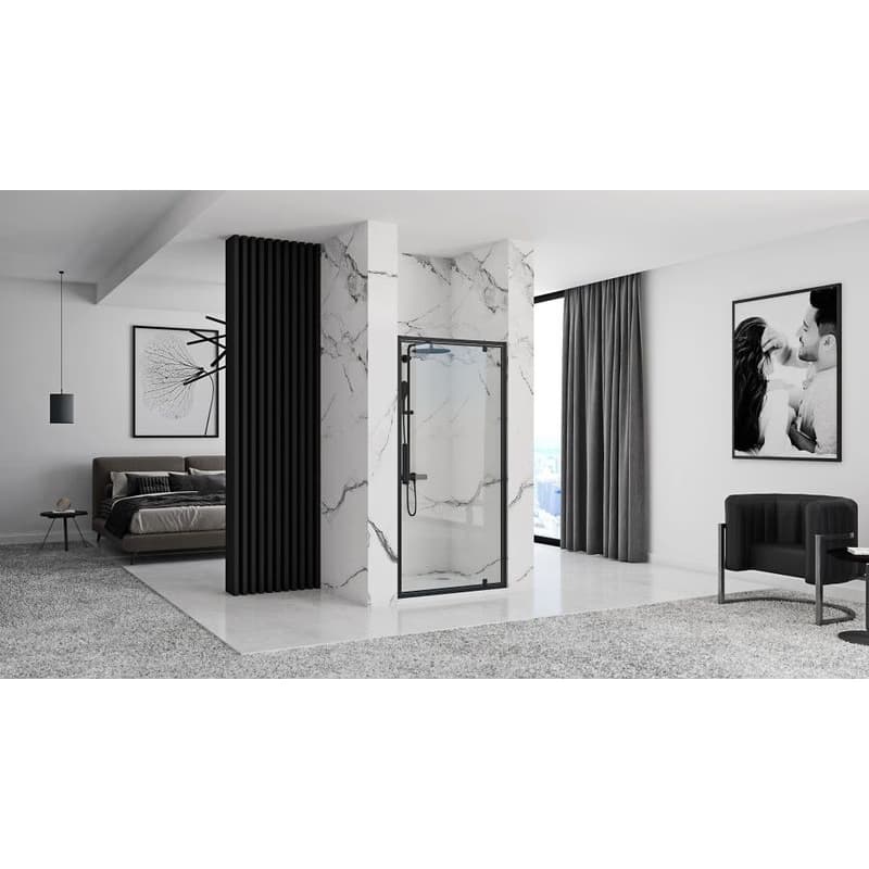 REA - SKLOPNÉ SPRCHOVÉ DVERE RAPID SWING 70 čierne REA-K6407 2