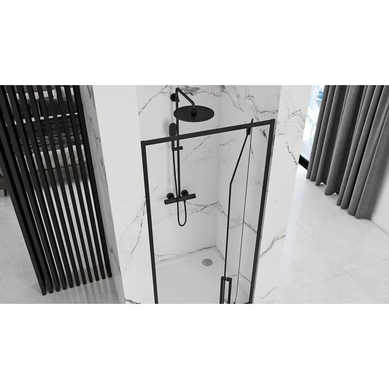 REA - SKLOPNÉ SPRCHOVÉ DVERE RAPID SWING 70 čierne REA-K6407 4