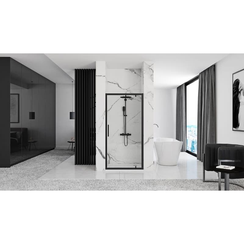 REA - SKLOPNÉ SPRCHOVÉ DVERE RAPID SWING 70 čierne REA-K6407 6