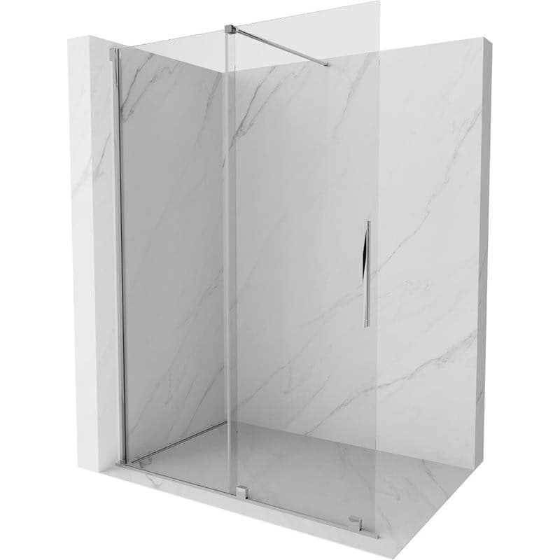 MEXEN/S - Velár posuvné sprchové dvere Walk-in 130, transparent, chróm 871-130-000-03-01