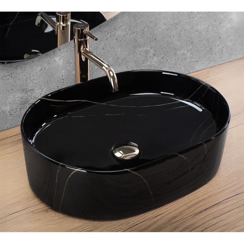 REA - Umývadlo na dosku Nadia 50 Black Stone REA-U9240 3
