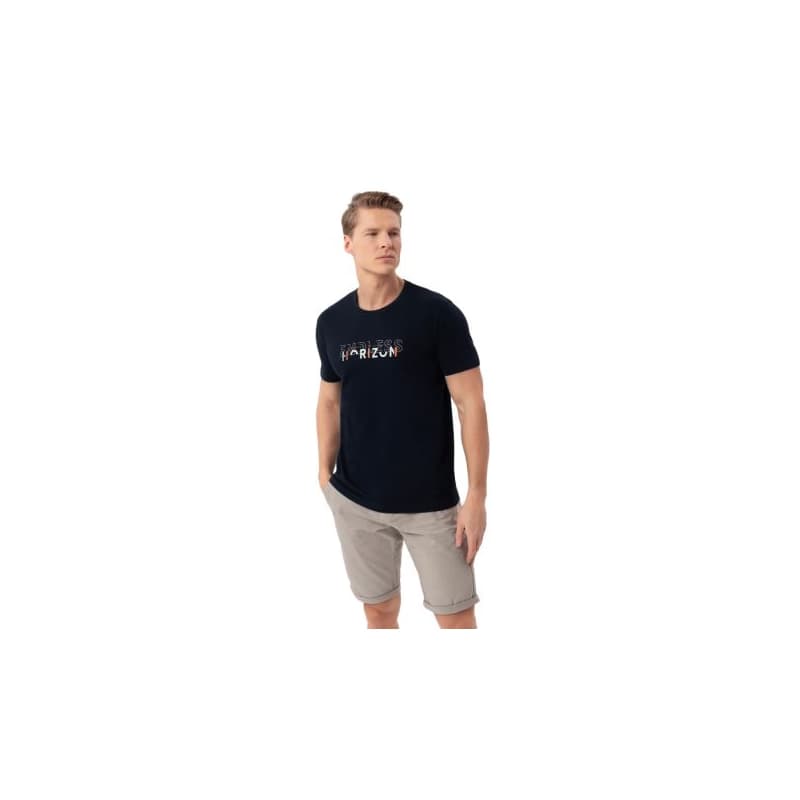 Pánske tričko s krátkym rukávom VOLCANO T-RIZ-NAVY