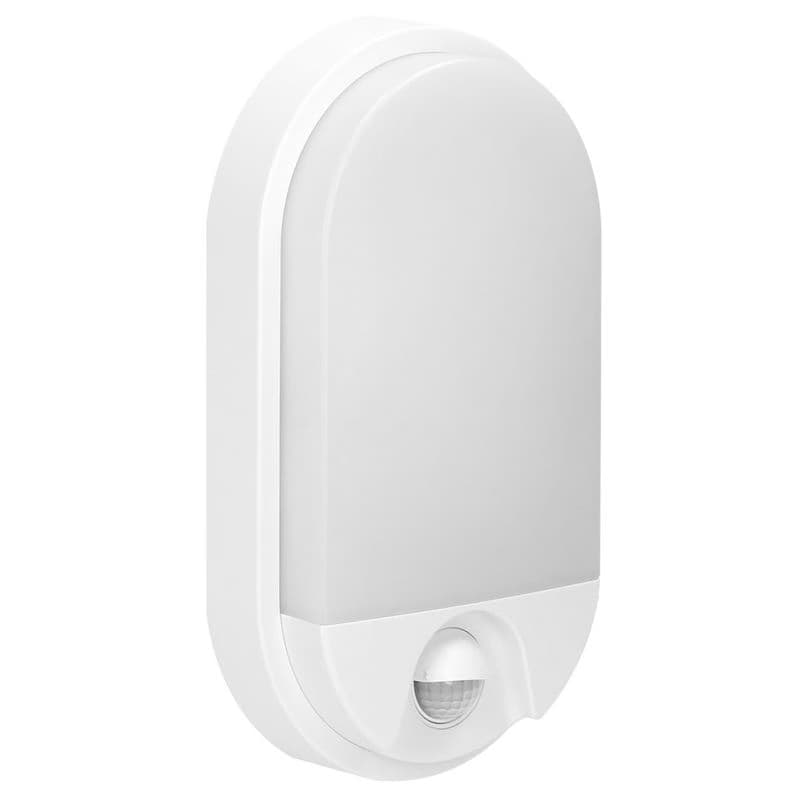 Záhradné nástenné LED svietidlo so senzorom NEFRYT 15W, 4000K, 1100lm, IP54, biela (ORNO)