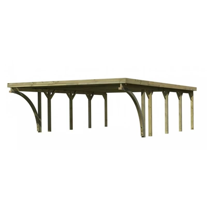 Drevený prístrešok / carport CLASSIC 3C s plechmi Lanitplast 4