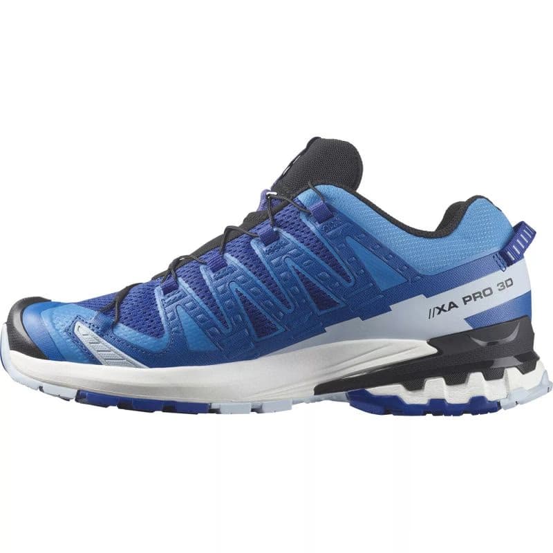 Pánska bežecká trailová obuv SALOMON XA Pro 3D V9 surf the web ibiza blue white 2