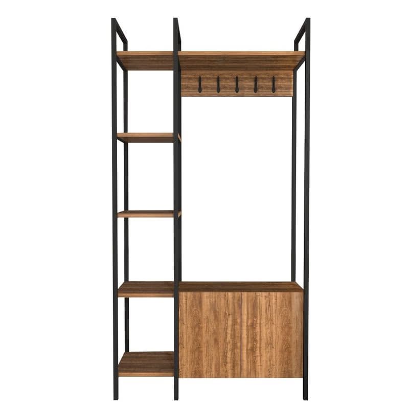 Predsieňová stena Doga - Walnut, Black 2