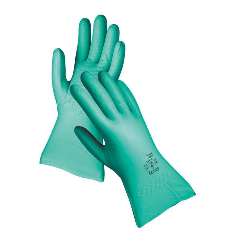 GREBE GREEN rukavice nitril zel. 33 cm 8