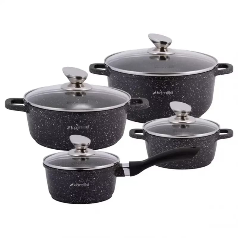 Sada hrncov mramorových 8 ks - 1.35l 1.25l 2.3l 4.5l 1
