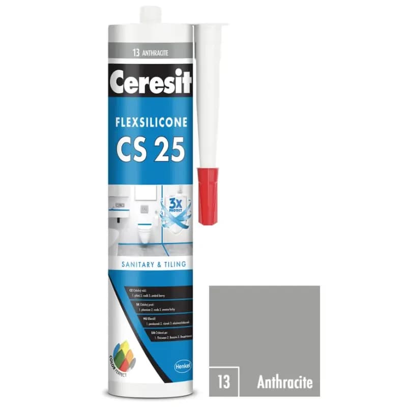 Ceresit Silikón CS25 antracit 280ml 1