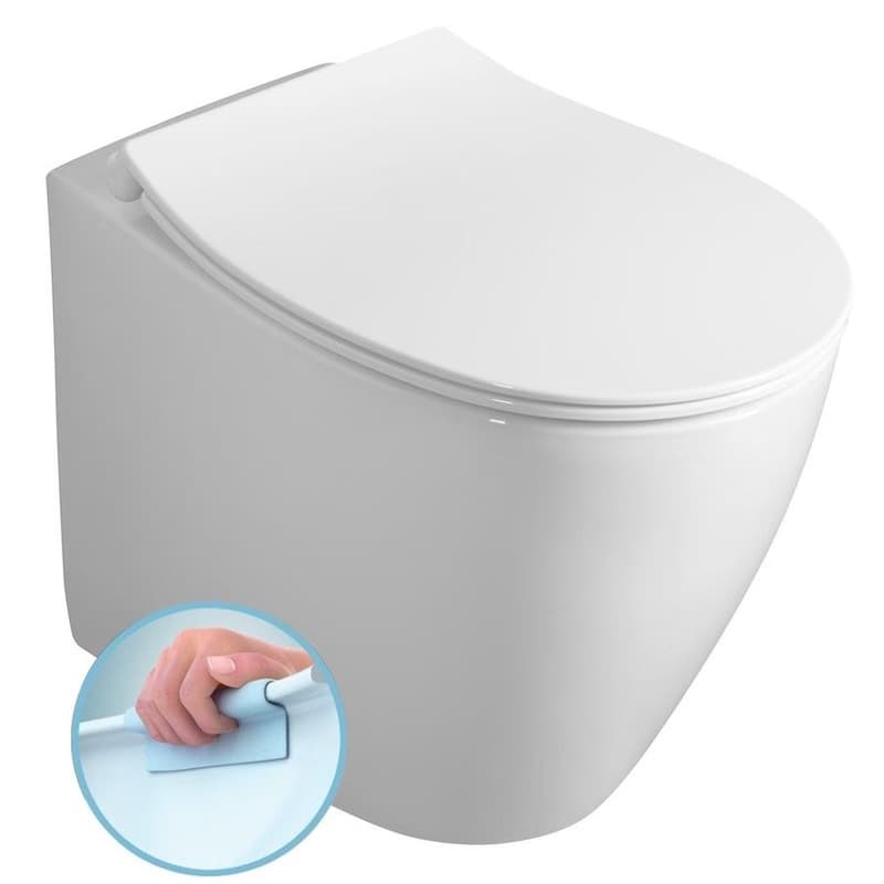 ISVEA - SENTIMENTI WC misa stojaca, Rimless, 36x52cm spodný/zadný odpad, biela 10SM10004SV 1