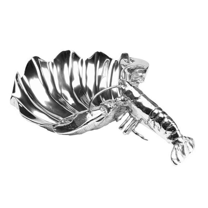 Lobster stojan na fľašu strieborný