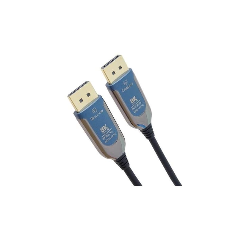 PremiumCord 8K Optický DisplayPort 1.4 prípojný kábel M/M, pozlátené konekt. 25m