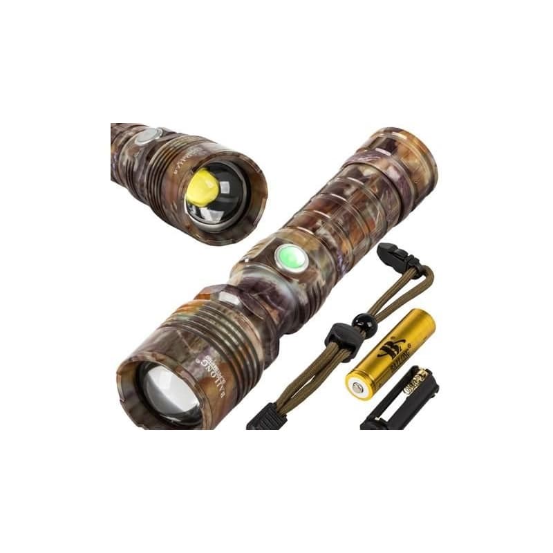 Taktické svetlo Bailong ZOOM CREE LED, camo