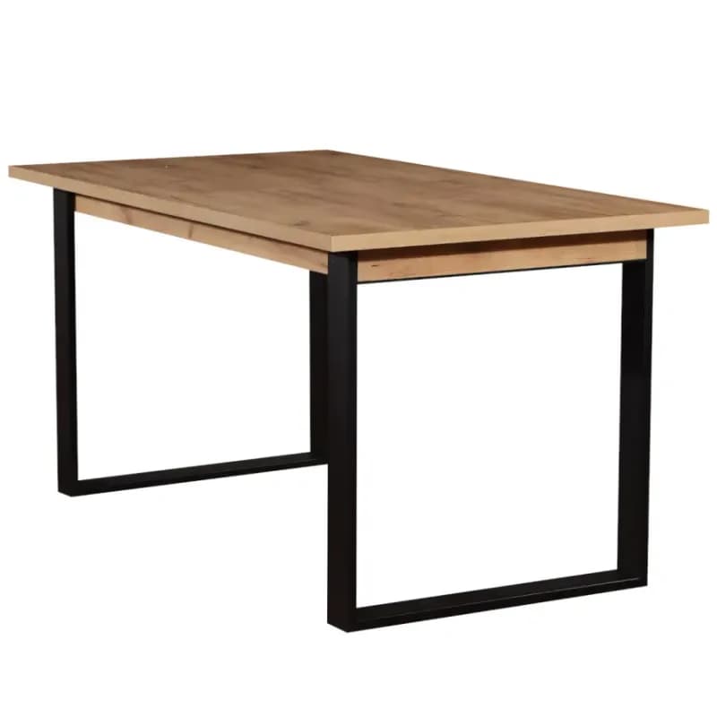 Rozkladací stôl ST42 150/198x85 cm dub wotan/čierny