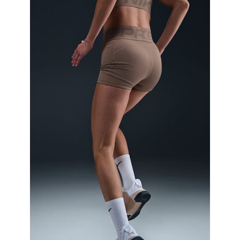 Dámske tréningové kraťasy NIKE PRO W NP SCULPT DF HR 3IN SHORT-233-Brown 4