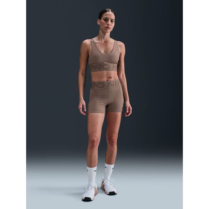 Dámske tréningové kraťasy NIKE PRO W NP SCULPT DF HR 3IN SHORT-233-Brown 5