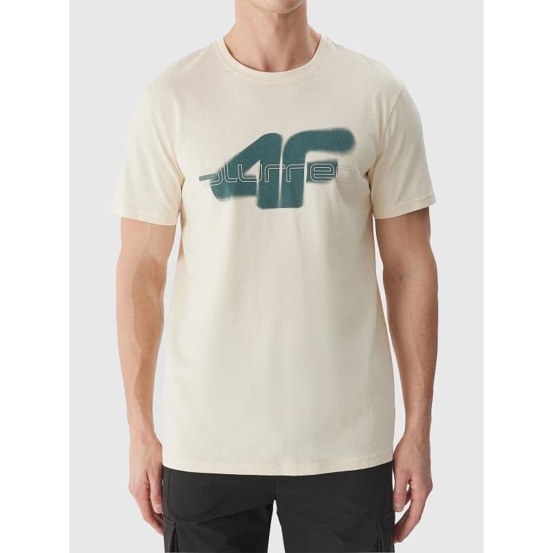Pánske tričko s krátkym rukávom 4F TSHIRT-WSS24TTSHM1317-12S-CREME 5