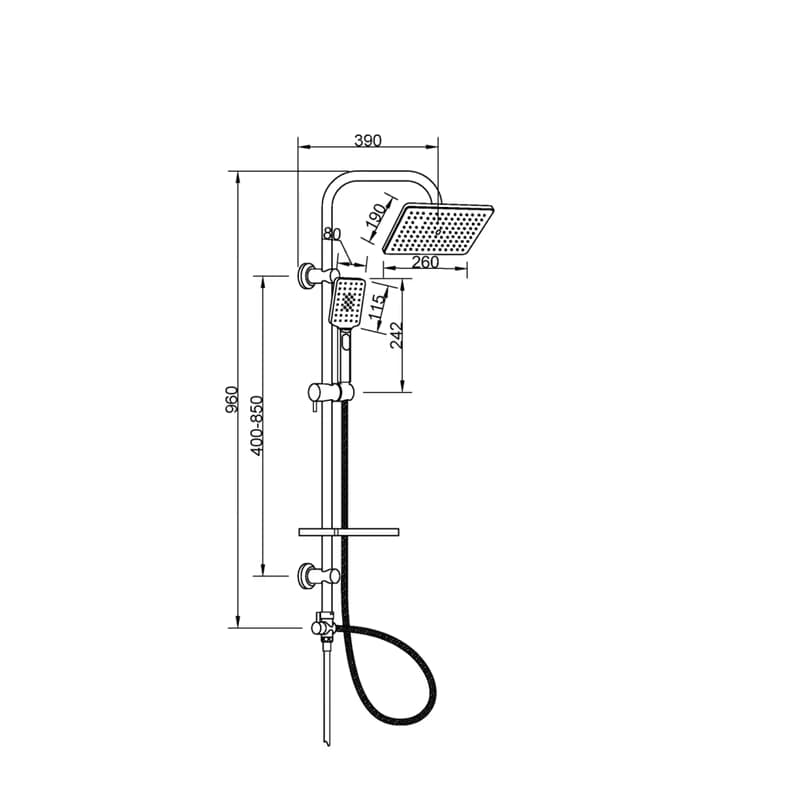INVENA - Sprchový stĺp NYKS AU-32-001-G 4