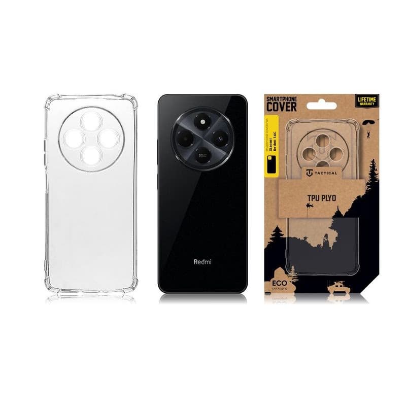 Tactical TPU Plyo Kryt pre Xiaomi Redmi 14C Transparent 3
