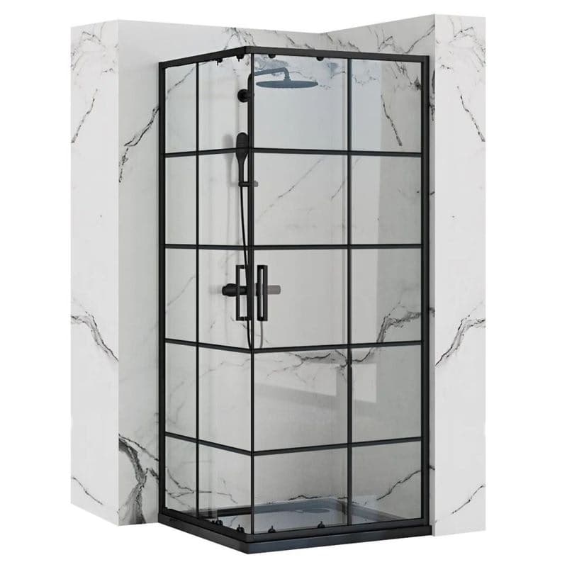 REA/S - Sprchovací kút CONCEPT 90x90 - čierny So sprchovou vaničkou Savoy black KPL-K1002 1