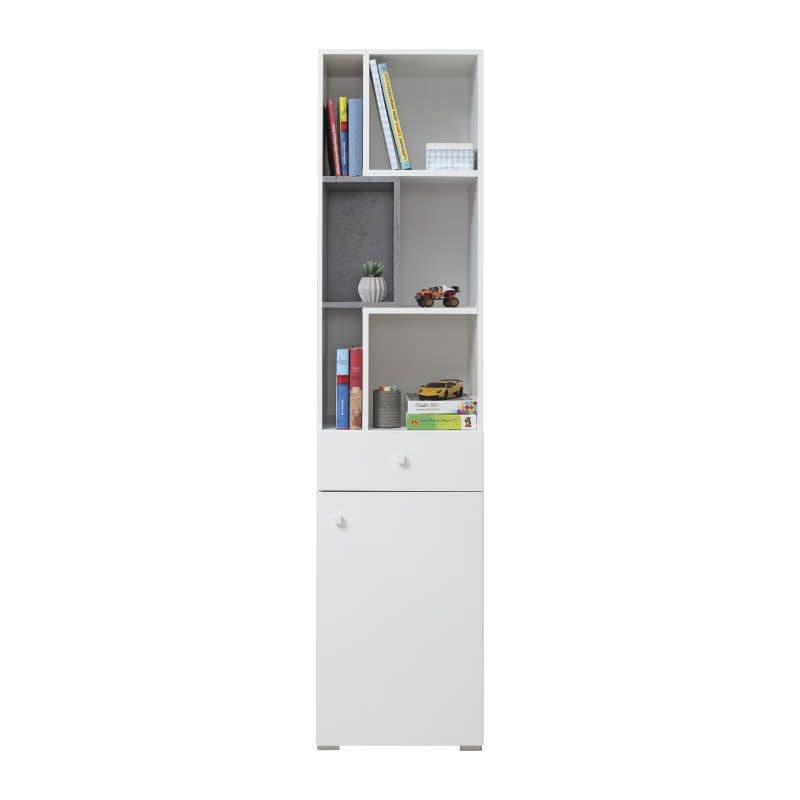 Meblar Regál SIGMA SI8 L/P Farba: beton/biela/dub 2