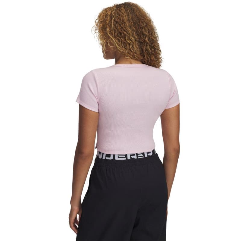 Dámske tričko s krátkym rukávom UNDER ARMOUR UA Rival Rib Baby Tee-PNK 2