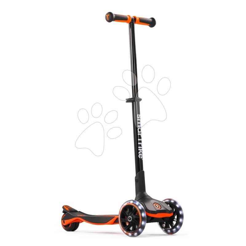 Kolobežka trojkolesová s rozšíriteľnou doskou Xtend Orange Scooter smarTrike skladacia s výškovo nastaviteľnými riadidlami a LED kolesami od 3 do 12 rokov