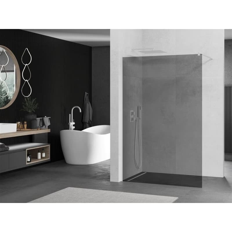 MEXEN/S - KIOTO Sprchová zástena WALK-IN 90 x 200, grafit 8 mm, biela 800-090-101-20-40 2