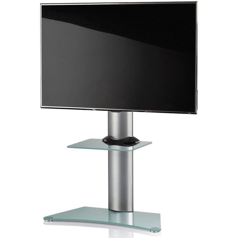 TV stolík VCM "Resida" strieborný/biely 1