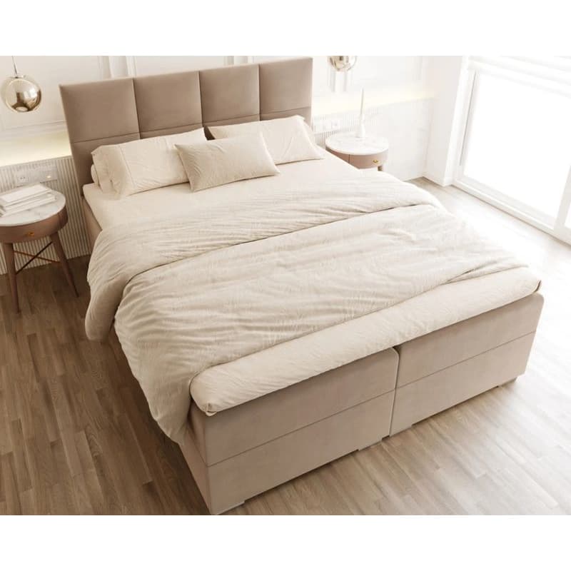 FDM Manželská posteľ PORTLAND Boxspring | Mouse 160 x 200 cm 1
