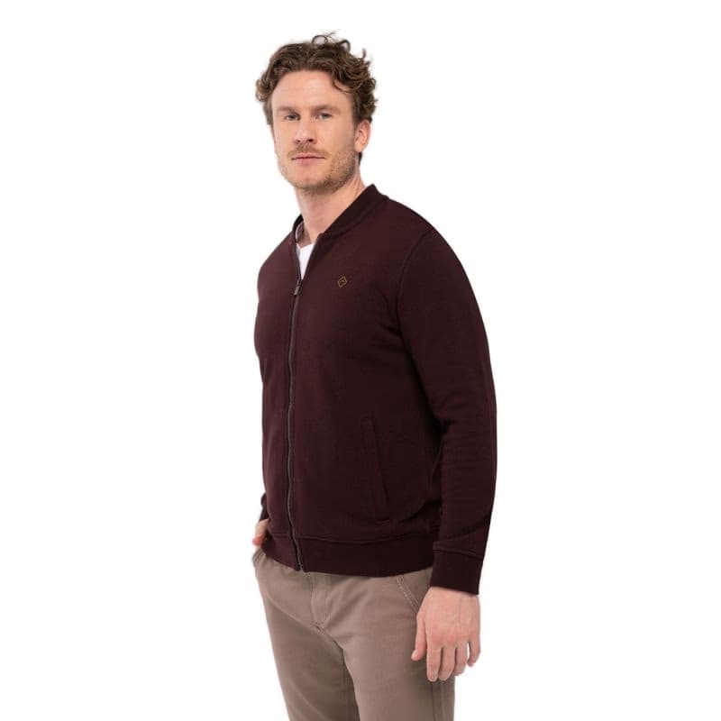 Pánska mikina so zipsom VOLCANO B-COLLEGE-403-BURGUNDY 2