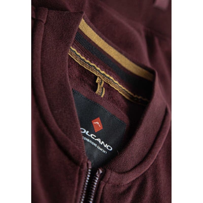Pánska mikina so zipsom VOLCANO B-COLLEGE-403-BURGUNDY 5