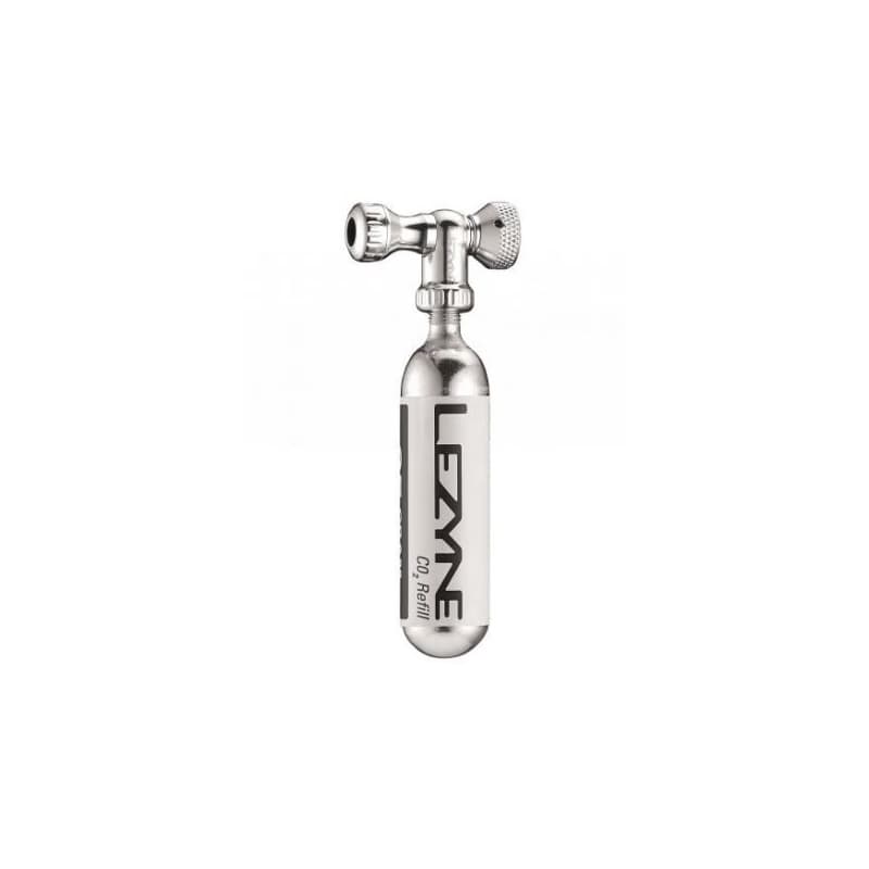 Pumpa na bicykel LEZYNE CONTROL DRIVE CO2 SILVER GLOSS WITH 25G CARTRIDGE 1