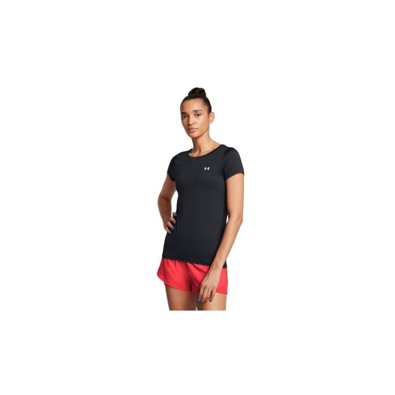 Dámske tréningové tričko s krátkym rukávom UNDER ARMOUR Tech Mesh SS-BLK 1