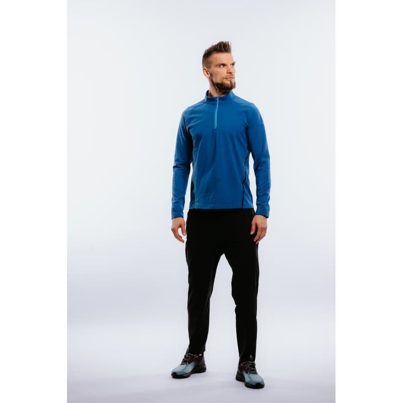 Pánska bežecká mikina s 1 2 zipsom ANTA LS Tee-852215403-3-22_Q1-Titanium Blue 2