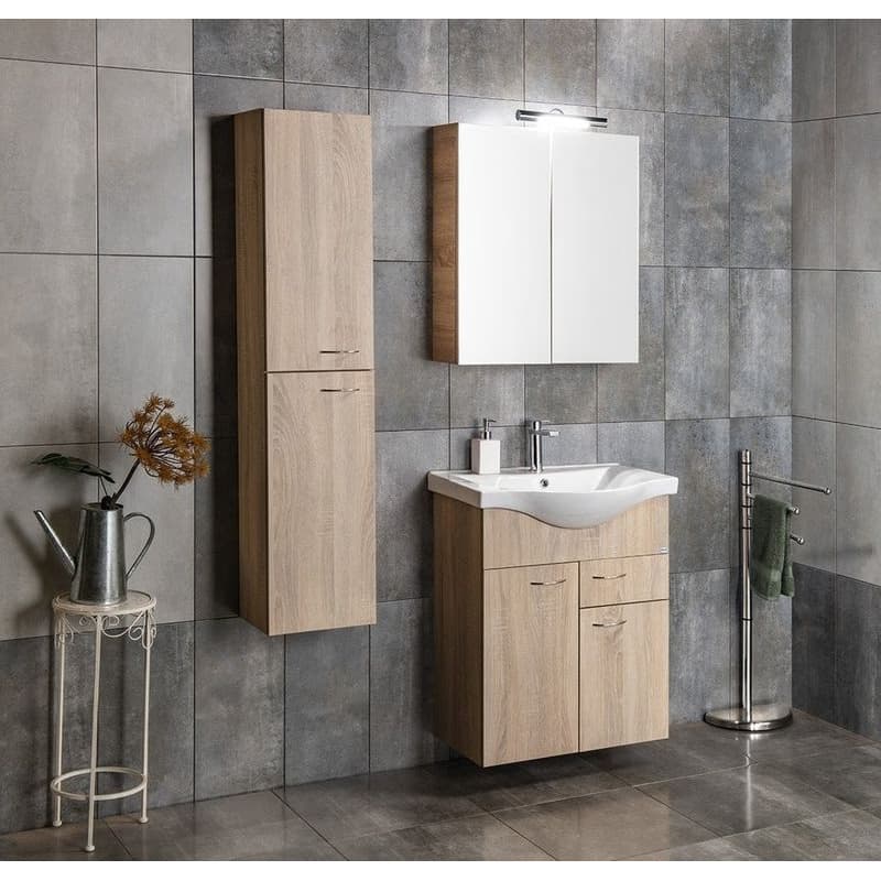 AQUALINE - ZOJA/KERAMIA FRESH skrinka vysoká 30x140x20cm, dub platin 51157 4