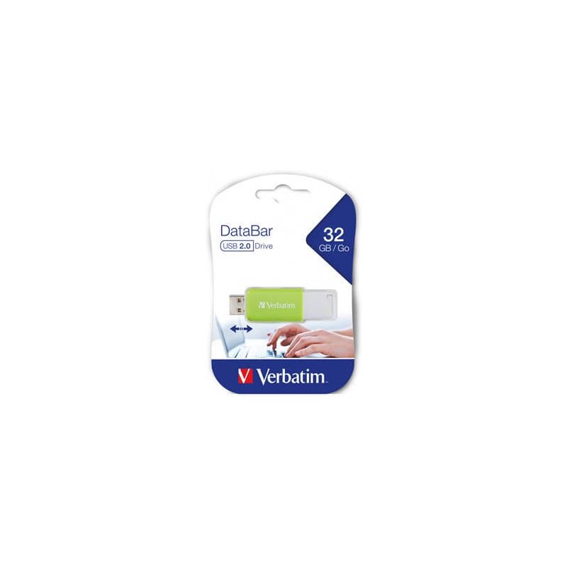 Verbatim USB flash disk, USB 2.0, 32GB, DataBar, zelený, 49454, pre archiváciu dať 1