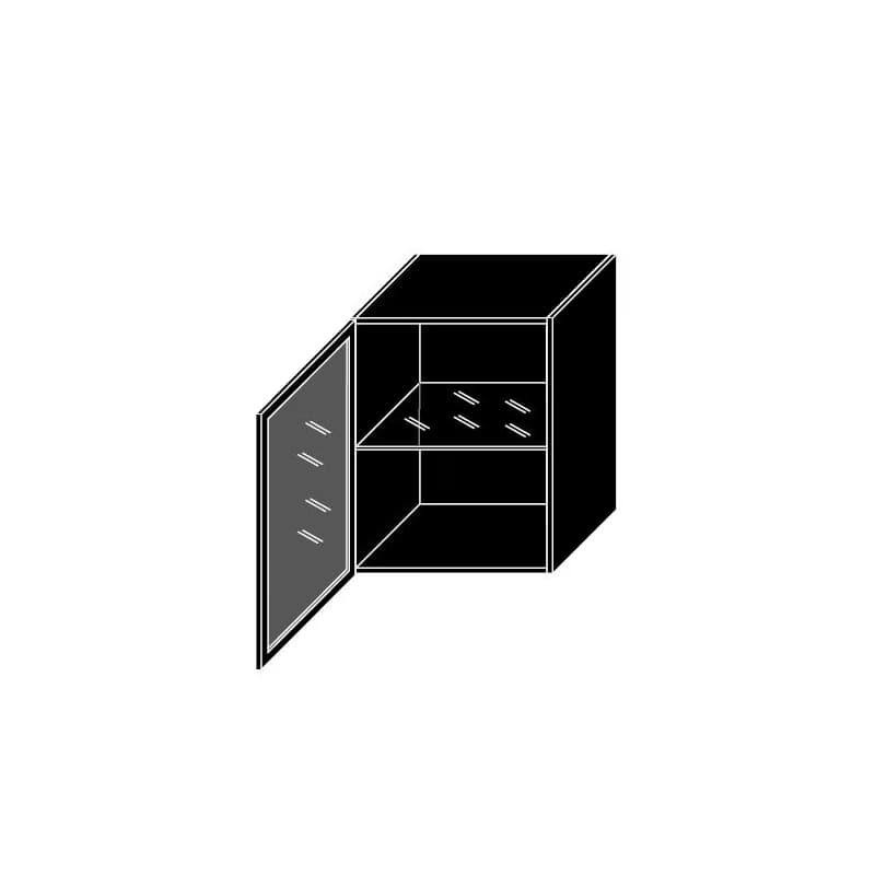 ArtExt Kuchynská skrinka horná BLACK ALU | W3S 60 2