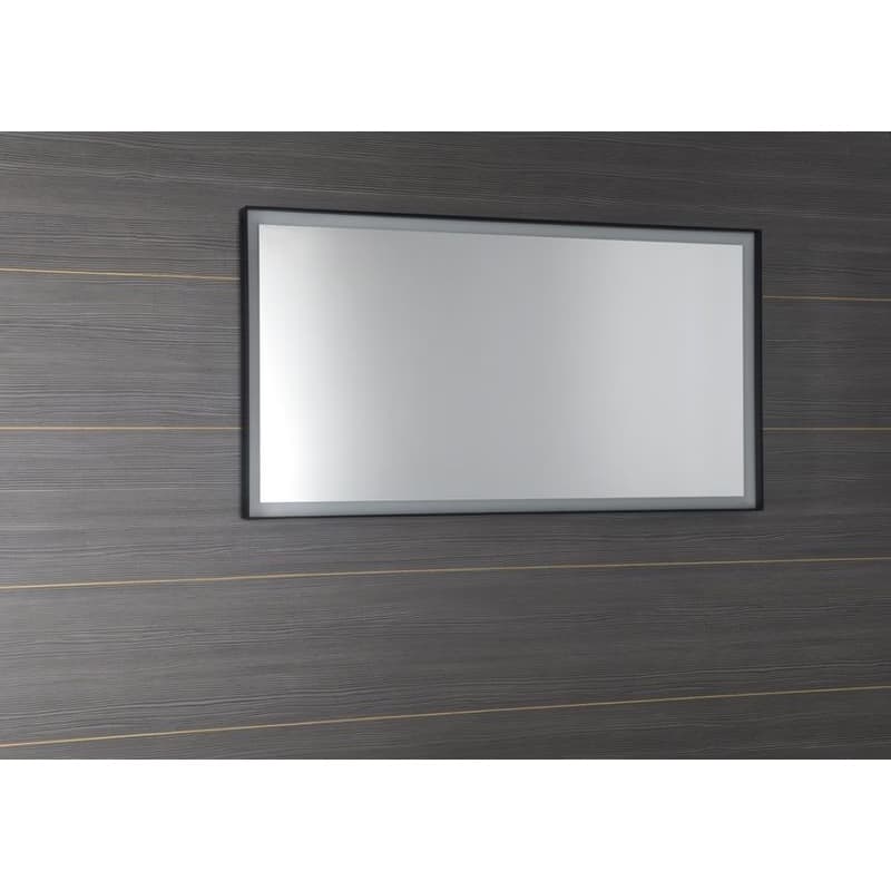 SAPHO - SORT zrkadlo s LED osvetlením 120x70cm, čierna mat ST120 6