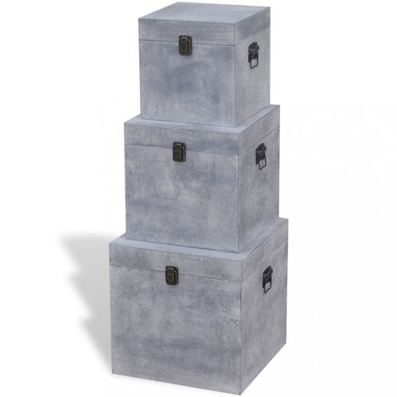 Úložný box 3 ks betón Dekorhome 4