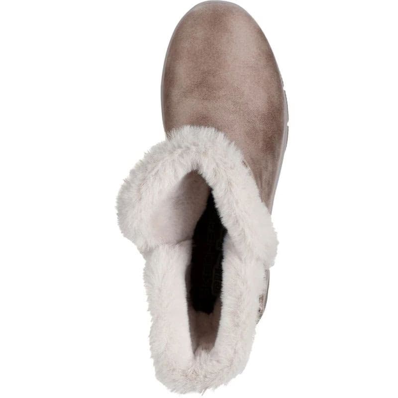 Dámske členkové zimné topánky SKECHERS Easy Going Dreamer dark taupe 2